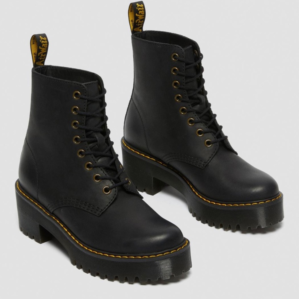 Dr. Martens Shriver Hi Women’s Wyoming Leather Heeled Boots Size 5US